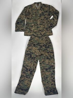 USMC Woodland Digital MARPAT Uniform Set Mens Medium Reg Shirt and Pants US Navy